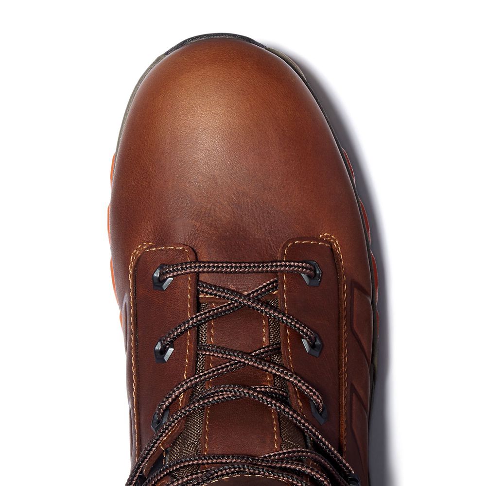 Botas de Trabajo Timberland Hombre Pro® Hypercharge 8\" Soft Toe Marrones/Negras - Chile MTO-615327